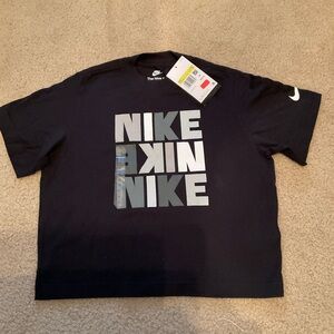 Nike Black and Gray Kids Short Sleeve Tee